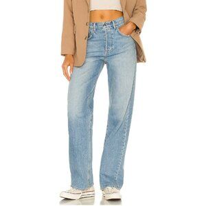 GRLFRND Brooklyn High Rise Straight Jeans in Miracle Mile